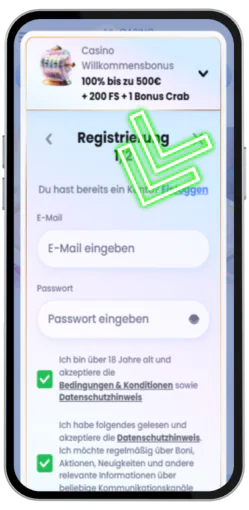 Registrierung in einem Online-Casino für Razor Returns